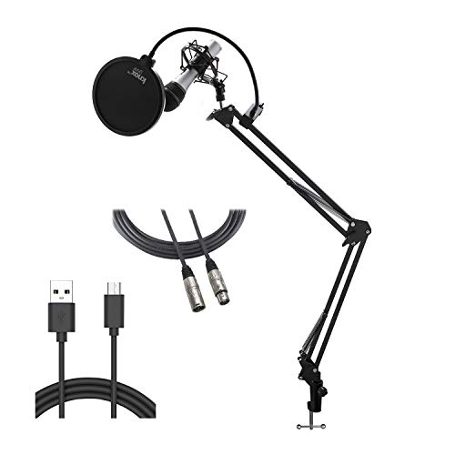 Product Cover Audio-Technica ATR2100-USB USB/XLR Microphone with Knox Gear Boom Arm, Shock Mount, and Pop Filter