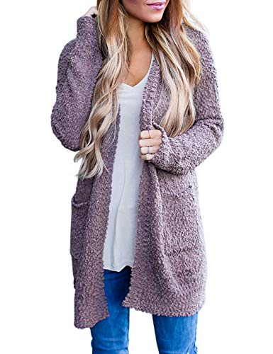 Product Cover MEROKEETY Women's Long Sleeve Soft Chunky Knit Sweater Open Front Cardigan Outwear with Pockets
