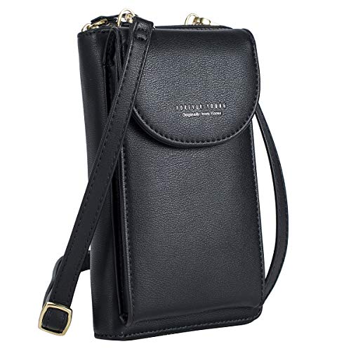 Product Cover S-ZONE PU Leather RFID Blocking Crossbody Cell Phone Bag for Women Wallet Purse
