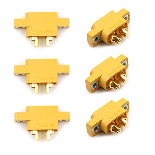 Product Cover Adasea 6 Pcs XT60E-M Mountable XT60 Male Plug Connector for RC Models Multicopter