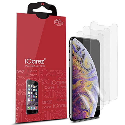 Product Cover iCarez [HD Anti Glare] Matte Screen Protector for iPhone 11 Pro 2019 iPhone Xs iPhone X 5.8-Inch 2018 [3 Pack] (Case Friendly) Premium Quality No Bubble Easy to Install with Hinge Installation