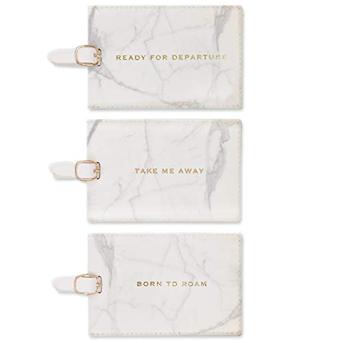 Product Cover Eccolo World Traveler Marble Luggage Tags, Box Set of 3
