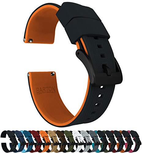 Product Cover Barton Elite Silicone Watch Bands - Black Buckle Quick Release - Choose Color - 18mm, 19mm, 20mm, 21mm, 22mm, 23mm & 24mm Watch Straps