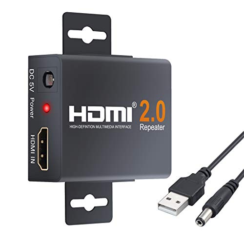 Product Cover LiNKFOR HDMI Repeater 4K 2160P 3D HDMI 2.0 Repeater HDMI Signal Repeater Extender Booster Adapter Over 60 Meters Support 4Kx2K, 3D, 1080P, Fast & Lossless Transmission