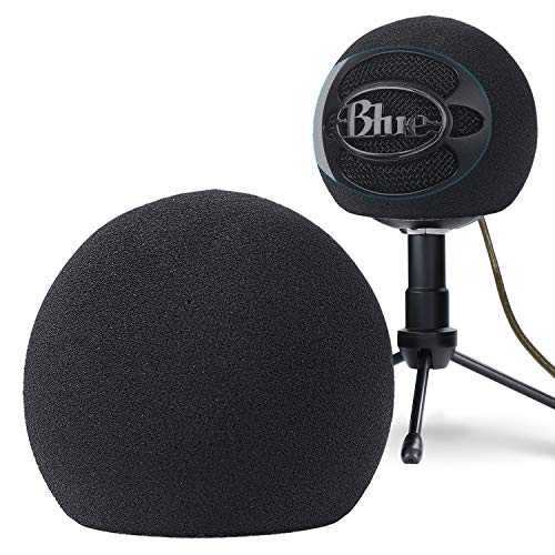 Product Cover YOUSHARES Blue Snowball Pop Filter - Customizing Microphone Windscreen Foam Cover for Improve Blue Snowball iCE Mic Audio Quality (Black)