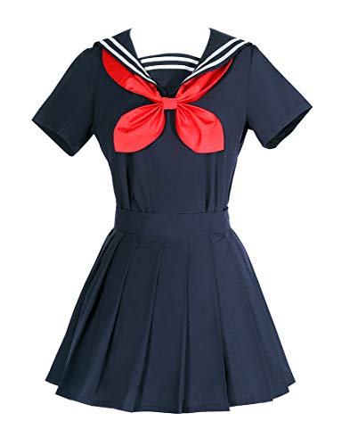 Product Cover ROLECOS Himiko Toga Cosplay Costume My Hero Academia Outfit Japanese Sailor Dress L