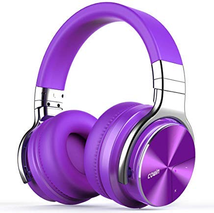 Product Cover COWIN E7 Pro [2018 Upgraded] Active Noise Cancelling Headphones Bluetooth Headphones with Mic Hi-Fi Deep Bass Wireless Headphones Over Ear 30H Playtime for Travel/Work/TV/Computer/Cellphone - Purple