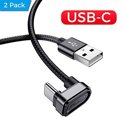 Product Cover USB Type c Cable, [2 Pack 3.3ft ] rock 180 Degree u Shaped Game high Speed Nylon Braided Cord USB c to USB a Fast Charge sync for Samsung Galaxy s9 s8 Note 8, lg v30, Nintendo Switch, Pixel, Moto z