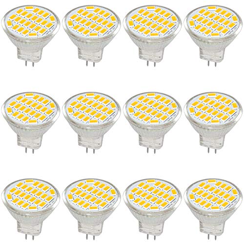 Product Cover Jenyolon MR11 GU4 LED Bulb Light Lights Warm White DC/AC 12V, 3W, 30W Halogen Bulb Equivalent, 400 Lumens, 3000K, 120° Beam Angle, Kit, Landscape Bulb, LED Replacement,12 Pack ...