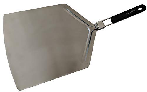Product Cover Checkered Chef Pizza Peel Extra Large Pizza Paddle Stainless Steel With Folding Handle