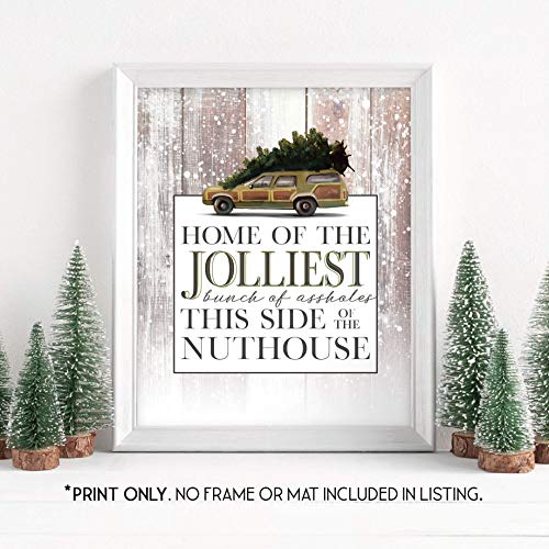 Product Cover Home of the Jolliest Bunch - National Lampoon's Christmas Vacation - Unframed 11x14 Inch Art Print - Holiday Decor