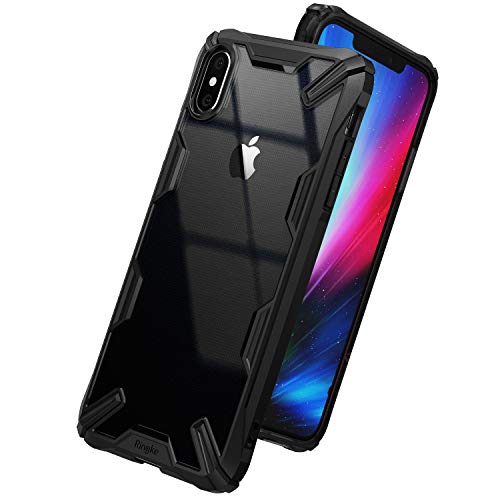 Product Cover Ringke [Fusion-X] Compatible with iPhone Xs Max Case Ergonomic Transparent [Military Drop Tested Defense] Hard PC Back TPU Bumper Impact Resistant Cover for Apple iPhone Xs Max 6.5