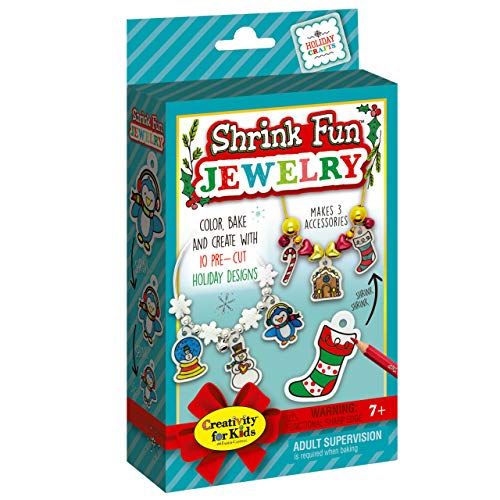 Product Cover Creativity for Kids Holiday Shrink Fun Jewelry Mini Kit - Includes 10 Shrink Designs