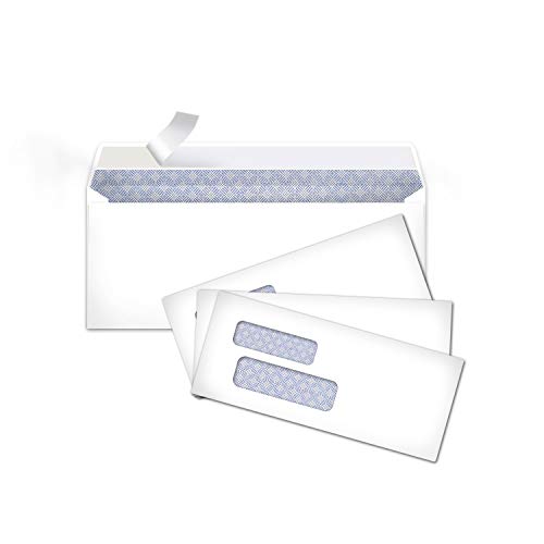 Product Cover AmazonBasics #9 Envelopes with Peel & Seal, Double Window, Security Tinted, 500-Pack