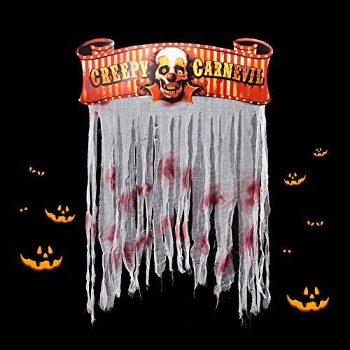 Product Cover KESOTO Halloween Bloody Doorway Curtain Creepy Carnival Door Curtain Decoration, 54 x 38 in
