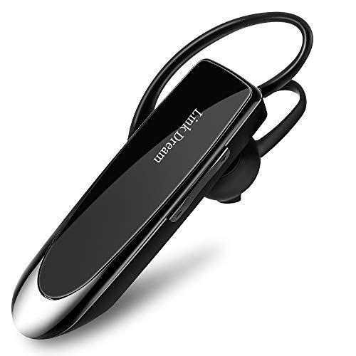 Product Cover Bluetooth Earpiece Link Dream Wireless Headset with Mic 24Hrs Talktime Hands-Free in-Ear Headphone Compatible with iPhone Samsung Android Smart Phones, Driver Trucker (Black)