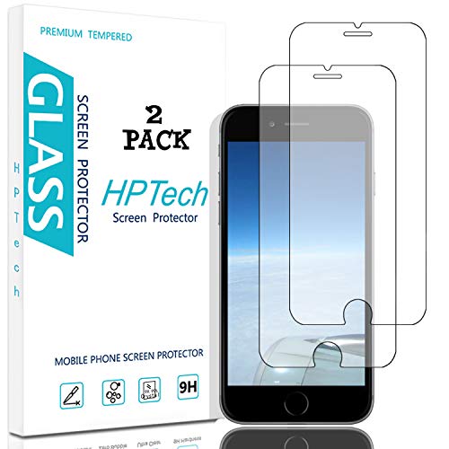 Product Cover HPTech Screen Protector for iPhone 7, iPhone 8 - (2-Pack) [Japan Tempered Glass] for Apple iPhone 6, iPhone 6S, iPhone 7, iPhone 8 [4.7-inch] Bubble Free, Easy to Install with Lifetime Replacement Warranty