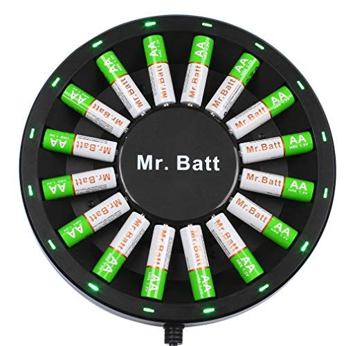 Product Cover Mr.Batt NiMH Rechargeable AA Batteries (16 Pack) with AA AAA Battery Charger for NiMH NiCD Rechargeable Batteries