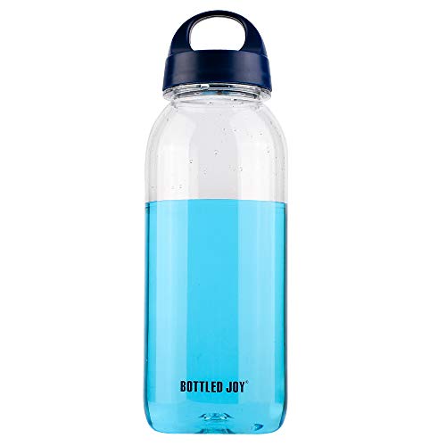 Product Cover BOTTLED JOY 32oz Water Bottle Clear Water Bottle Dishwasher Safe Tritan BPA Free Sports Water Bottle Wide Mouth with Strap 1L Large Drink for Outdoor