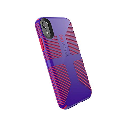 Product Cover Speck Products CandyShell Grip iPhone XR Case, Ultraviolet Purple/Ruby Red