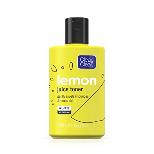 Product Cover Clean & Clear Brightening Lemon Juice Facial Toner with Vitamin C and Lemon Extract to Gently Expel Impurities and Tone Skin, Alcohol-Free Oil-Free Cleansing Vitamin C Astringent Face Toner, 7.5 oz