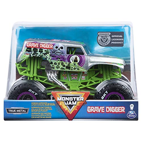 Product Cover Monster Jam, Official Grave Digger Monster Truck, Die-Cast Vehicle, 1:24 Scale