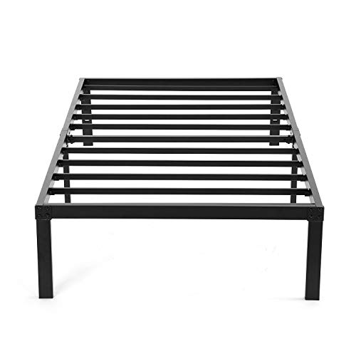 Product Cover NOAH MEGATRON Twin XL Platform Bed Frame Heavy Duty, Slatted Bed Base 14 Inch Mattress Foundation Bed Frame,12 Inch Under-Bed Storage,No Box Spring Needed (Twin XL)