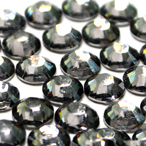 Product Cover 2mm, 3mm,4mm,5mm,6mm DIY Resin Round Flat Back Rhinestones Gems Brilliant 14-Cut Facets Flatback Includes Rhinestones Flat Back Samples from GreatDeal68 (6mm (450 pcs), Black Diamond)