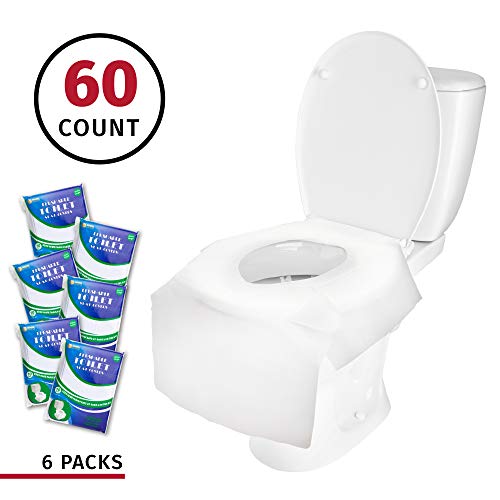 Product Cover Banana Basics X-Large Disposable Paper Toilet Seat Covers | Potty Seat Covers | Flushable | Travel Friendly Packaging For Adult Use & Kids Potty Training | (6 Packs, 60 Count)