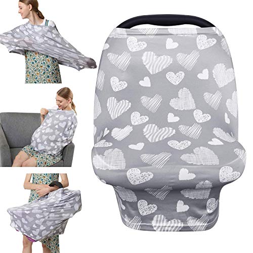 Product Cover Nursing Cover - Breastfeeding Cover Carseat Canopy, Infant Stroller Cover, Car Seat Covers for Babies by YOOFOSS (Gray)
