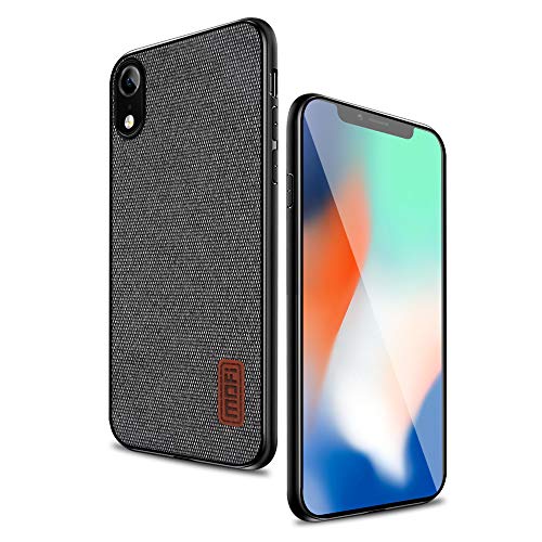 Product Cover iPhone xr Case, Anti-Scratch and Shock-Absorbing Fabric Covers with Silicone Soft Edges and Great Grip, Fully-Protective and Compatible with Apple iPhone xr (Gray)