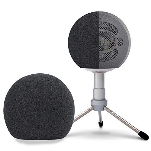 Product Cover Blue Snowball Foam Windscreen - Professional Mic Foam Wind Cover Windshield Pop Filter for Recordings, Broadcasting, Singing by SUNMON