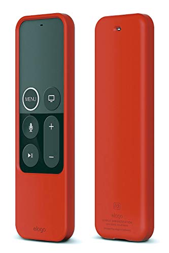 Product Cover elago R2 Slim Case Compatible Apple TV Siri Remote 4K / 4th Generation (Red) - Anti-Slip, Slim Fit, Durable Material, Scratch-Free Silicone, Shock Absorption