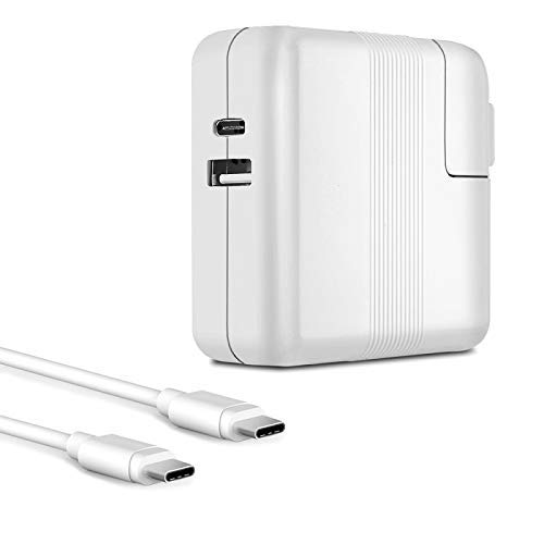 Product Cover 45W USB C Power Adapter,USB Type-C Charger, USB Power delivery PD Wall Charger for Laptops, Tablets and Phones, Like MacBook, iPhone X/8/8 Plus, Power USB Output 2.0 for S9/S9+/S8/S8+ and More