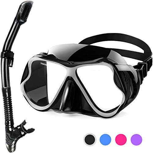 Product Cover Greatever 2019 Newest Dry Snorkel Set,Panoramic Wide View,Anti-Fog Scuba Diving Mask,Easy Breathing and Professional Snorkeling Gear