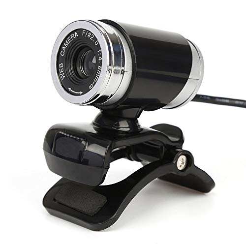 Product Cover Cimkiz USB Webcam for Skype, Manual Focus Built-in MIC PC Camera Plug and Play for Computer Laptop MAC (Black & Silver)