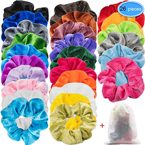 Product Cover EAONE Hair Scrunchies Elastic Hair Ties Ponytail Holder for Women Girls (26 Colors Scrunchies)