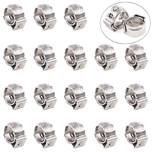 Product Cover Swpeet 35Pcs 10.3-12.8mm Stainless Steel Single Ear Hose Clamps Assortment Kit Perfect for Automotive, Home Appliance Line