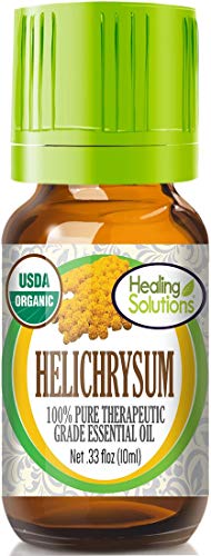Product Cover Organic Helichrysum Essential Oil (100% Pure - USDA Certified Organic) Best Therapeutic Grade Essential Oil - 10ml
