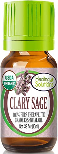 Product Cover Organic Clary Sage Essential Oil (100% Pure - USDA Certified Organic) Best Therapeutic Grade Essential Oil - 10ml