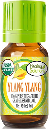 Product Cover Organic Ylang Ylang Essential Oil (100% Pure - USDA Certified Organic) Best Therapeutic Grade Essential Oil - 10ml