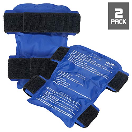 Product Cover Shin Splint Ice Pack 2 Pack - Reusable Shin Cold and Hot Wrap for Shin Splints Pain Relief, Flexible Ice Pack for Runners