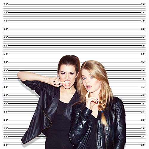 Product Cover Mugshot Photo Booth Backdrop Banner - 6x6ft, Wide Enough for Everyone, Accurate Measurements for Bachelorette Party, Girls Night Out, Height Charts