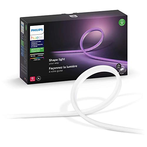 Product Cover Philips Hue 530931 White & Color Ambiance 5m (Requires Hue Hub, Compatible with Amazon Alexa Apple HomeKit and Google Assistant) Outdoor Lightstrip, 16ft