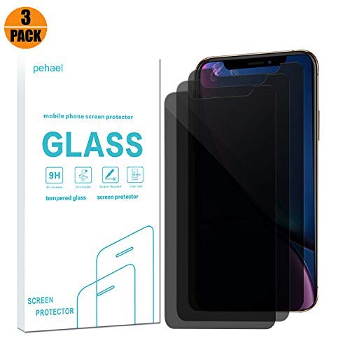 Product Cover pehael Privacy Screen Protector, Anty- Spy Tempered Glass for iPhone Xs Max, Easy Install, Free Bubbles [6.5 inch](2ps)