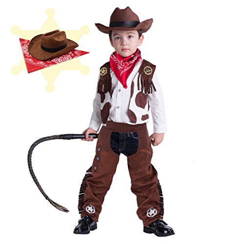 Product Cover Spooktacular Creations Cowboy Costume Deluxe Set for Kids Halloween Party Dress Up,Role Play and Cosplay