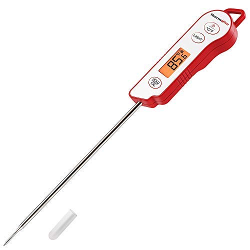 Product Cover ThermoPro TP15 Digital Waterproof Instant Read Meat Thermometer for Grilling Cooking Food Candy Thermometer Kitchen with Calibration & Backlight for BBQ Smoker Grill Thermometer
