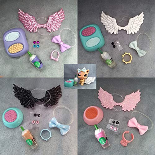 Product Cover Tiny Pet Shop lps Pet Shop Accessories, Accessories 1 Set (7pcs) Random Best Gift for Your Kids Who Loves Collect Lps Pet (Cat Not Included) Fit lps Collie Dachshund Great Dane Dog Cocker Spanil