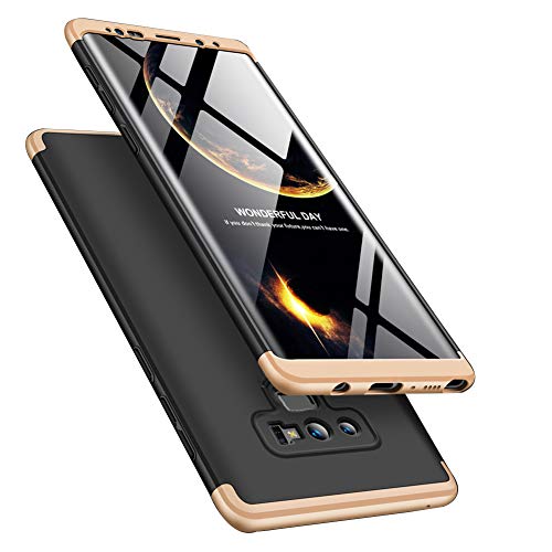 Product Cover Galaxy Note 9 Case, PC Hard Case 3 in 1 Ultra-Thin Cover for Samsung Galaxy Note 9(Gold+Black+Gold)