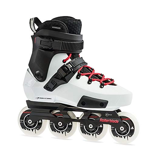 Product Cover Rollerblade Twister Edge X Unisex Adult Fitness Inline Skate, Black and White,Premium Inline Skates